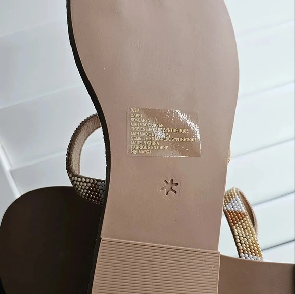 Splendid Sandals Beaded  Padded Insole Mosaic Flats size 8.5 - Picture 4 of 7